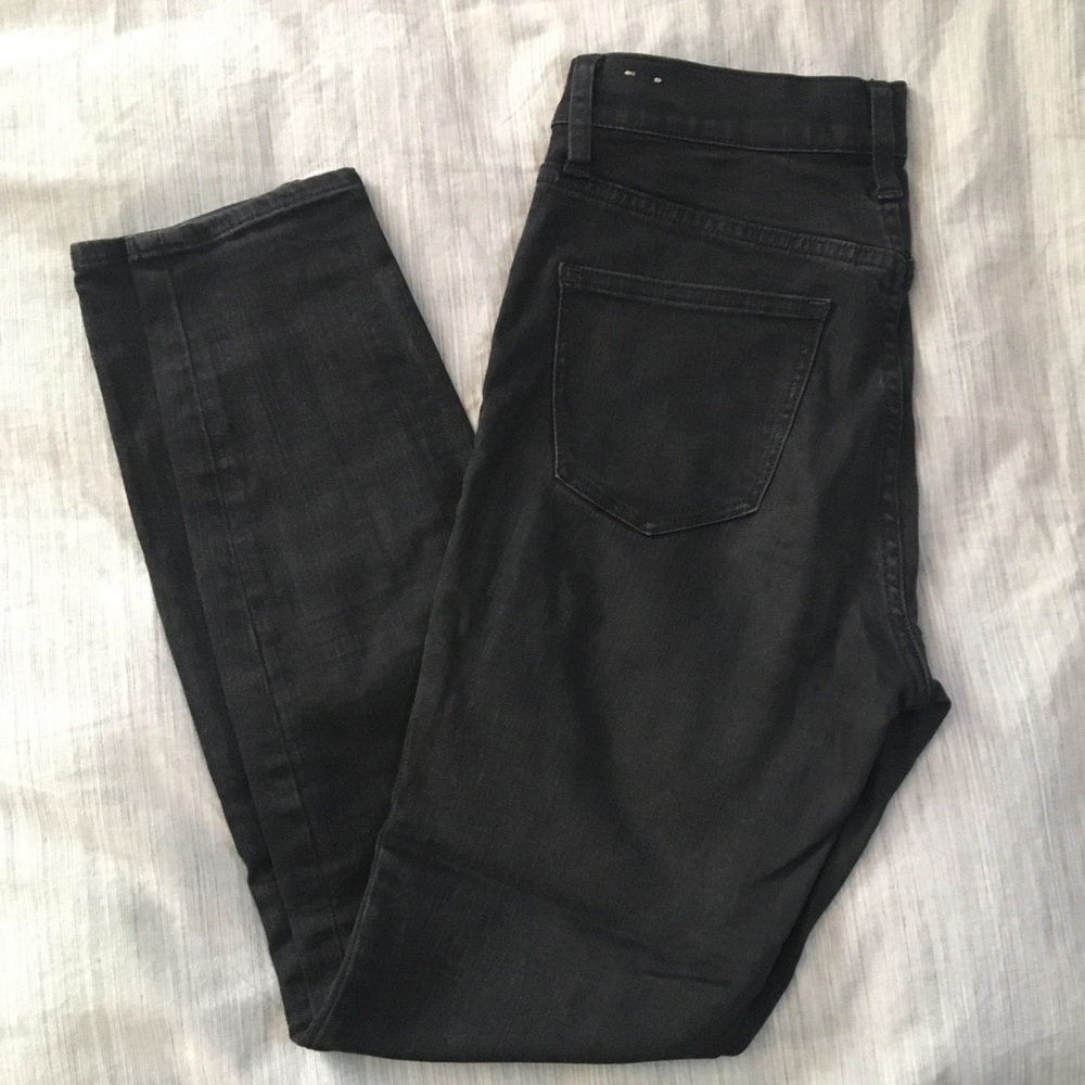 Madewell High Rise skinny washed black jeans